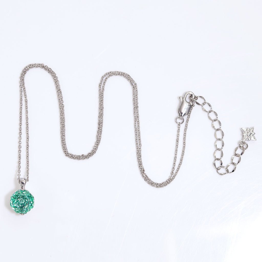 Paraiba Rose — Raw Crystal Rose Cut Pendant Necklace | Luxury Necklace by Kohizen