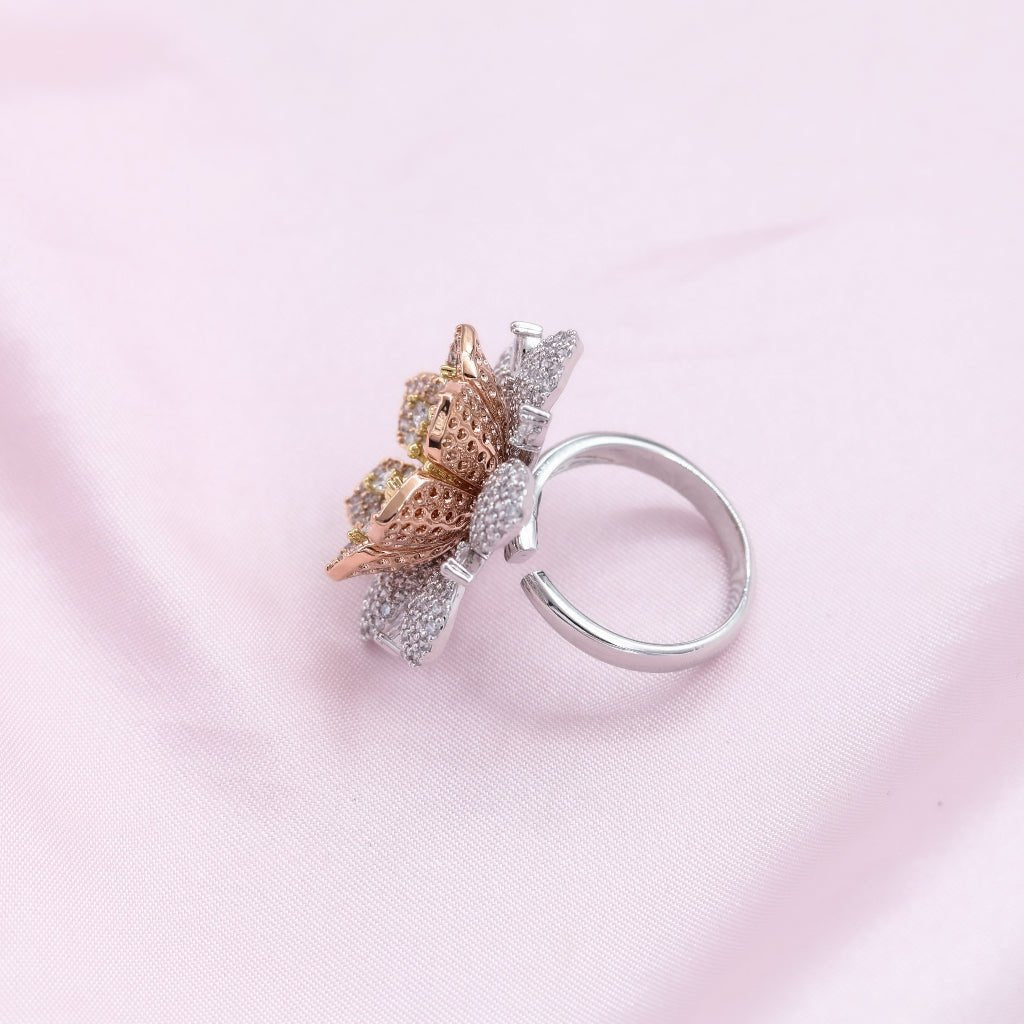 The Bloom That Gathered Three Seasons | Luxury Adjustable Statement Ring by Kohizen