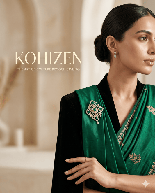 How To Style Luxury Brooches With Sarees & Modern Couture Looks - KOHIZEN