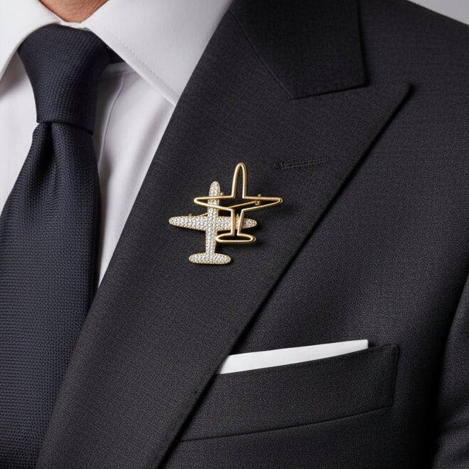 Aviation Crystal Couture Statement Brooch | Luxury by Kohizen
