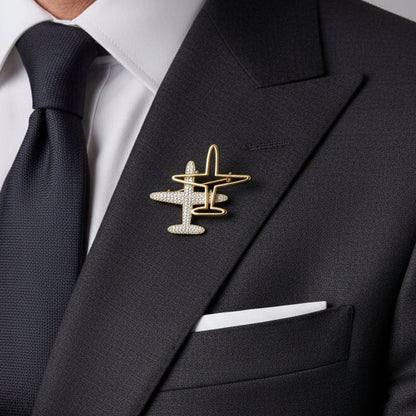 Aviation Crystal Couture Statement Brooch | Luxury by Kohizen