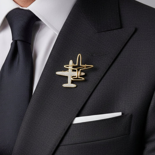 Aviation Crystal Couture Statement Brooch | Luxury by Kohizen