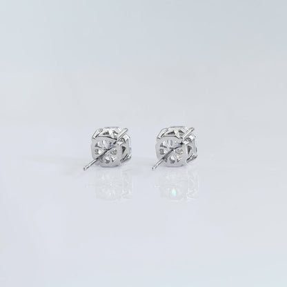 Clear Rose Cut Crystal Stud Earrings | Luxury Earrings by Kohizen