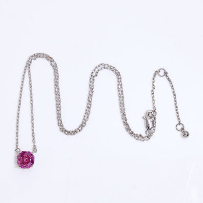 Orchid Purple Rose Cut Crystal Pendant Necklace | Luxury Necklace by Kohizen