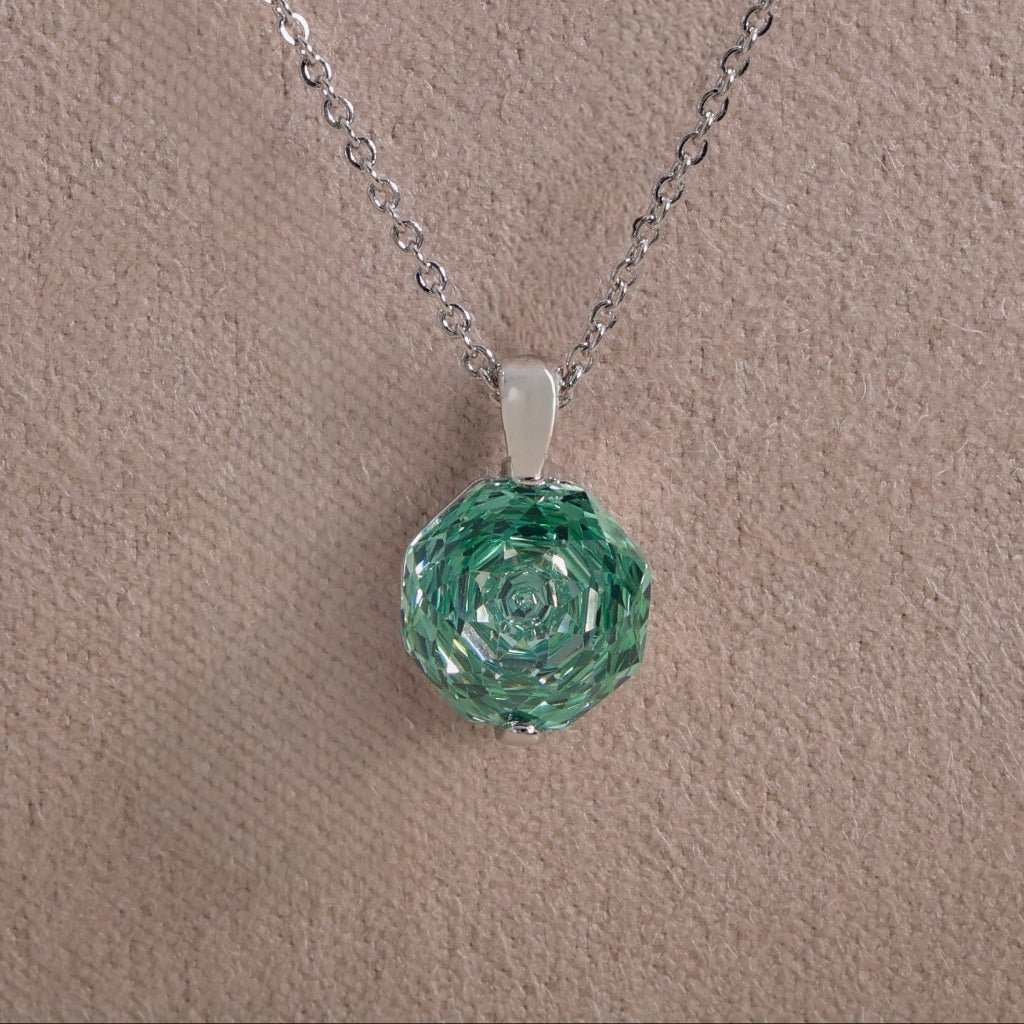 Paraiba Rose — Raw Crystal Rose Cut Pendant Necklace | Luxury Necklace by Kohizen