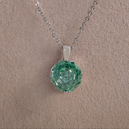Paraiba Rose — Raw Crystal Rose Cut Pendant Necklace | Luxury Necklace by Kohizen