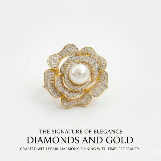Pearl Bloom Floral Brooch | Luxury by Kohizen