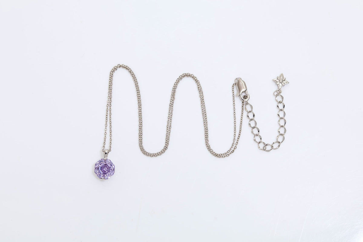 Rose Cut Lavender Solitaire Necklace | Luxury Necklace by Kohizen