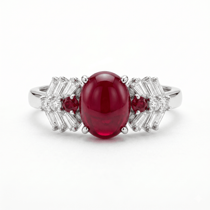 Ruby Éclat Luxe Ring – Premium Red Statement Ring | Luxury by Kohizen