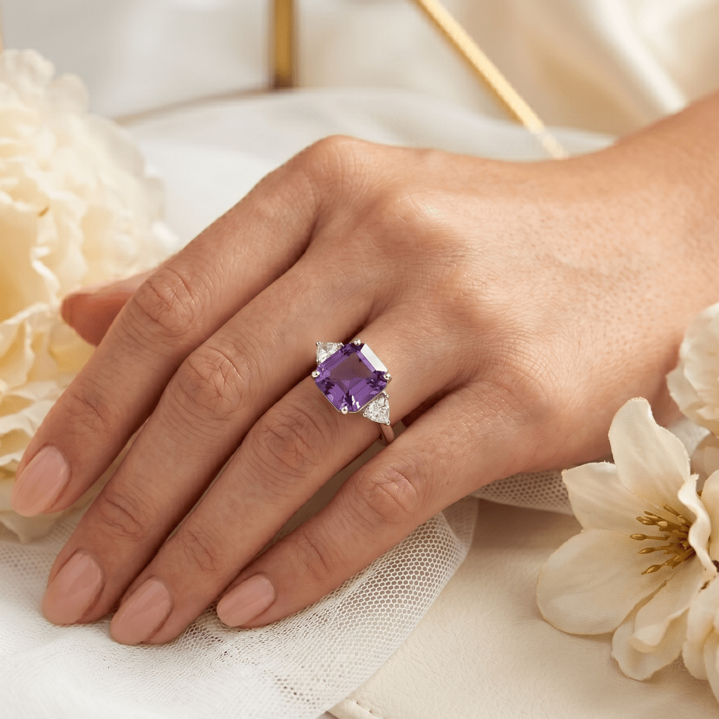 The Amethyst That Waited For A Queen | Luxury Adjustable Statement Ring by Kohizen