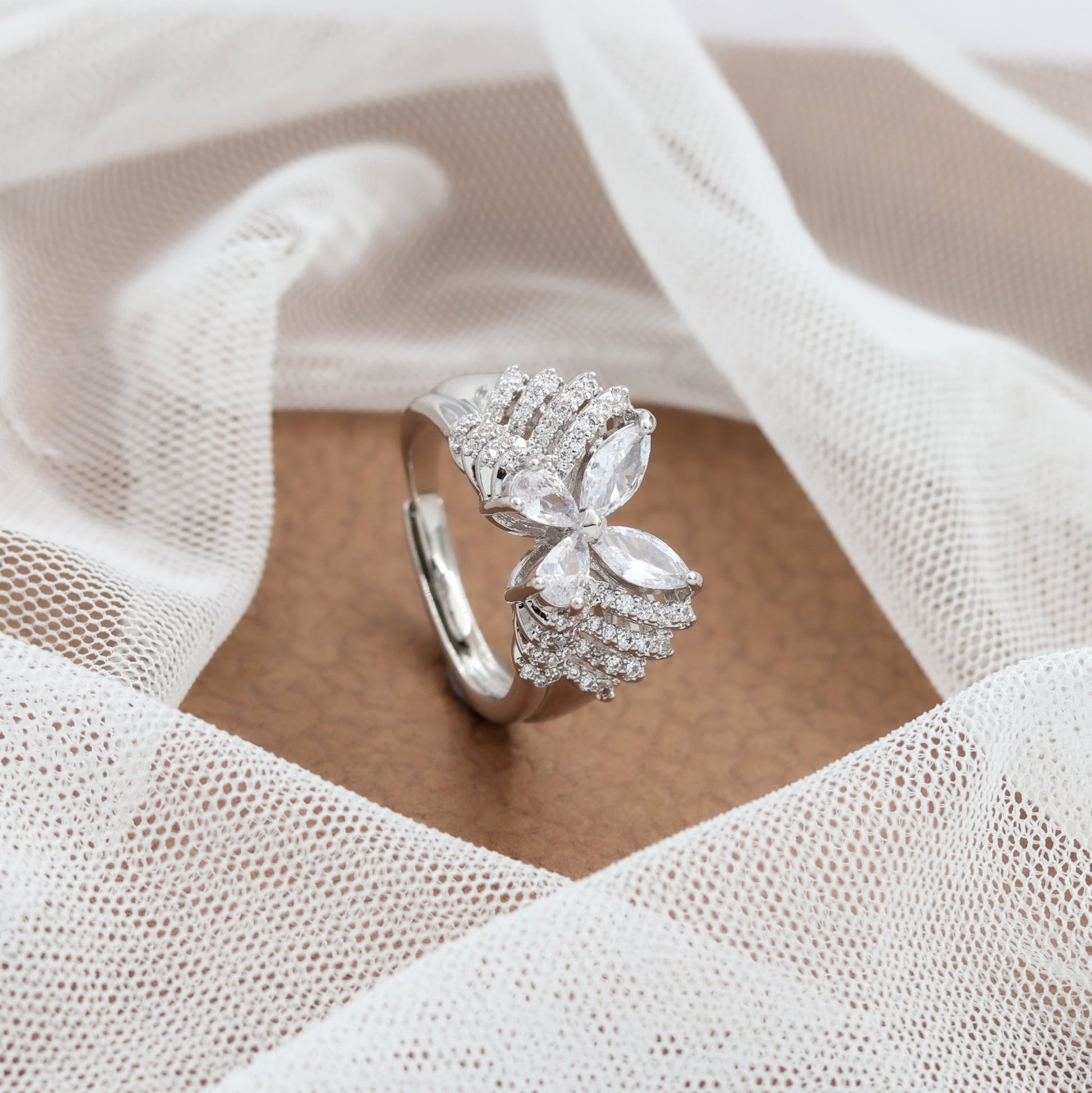 The Day She Found Her Wings | Luxury Adjustable Statement Ring by Kohizen