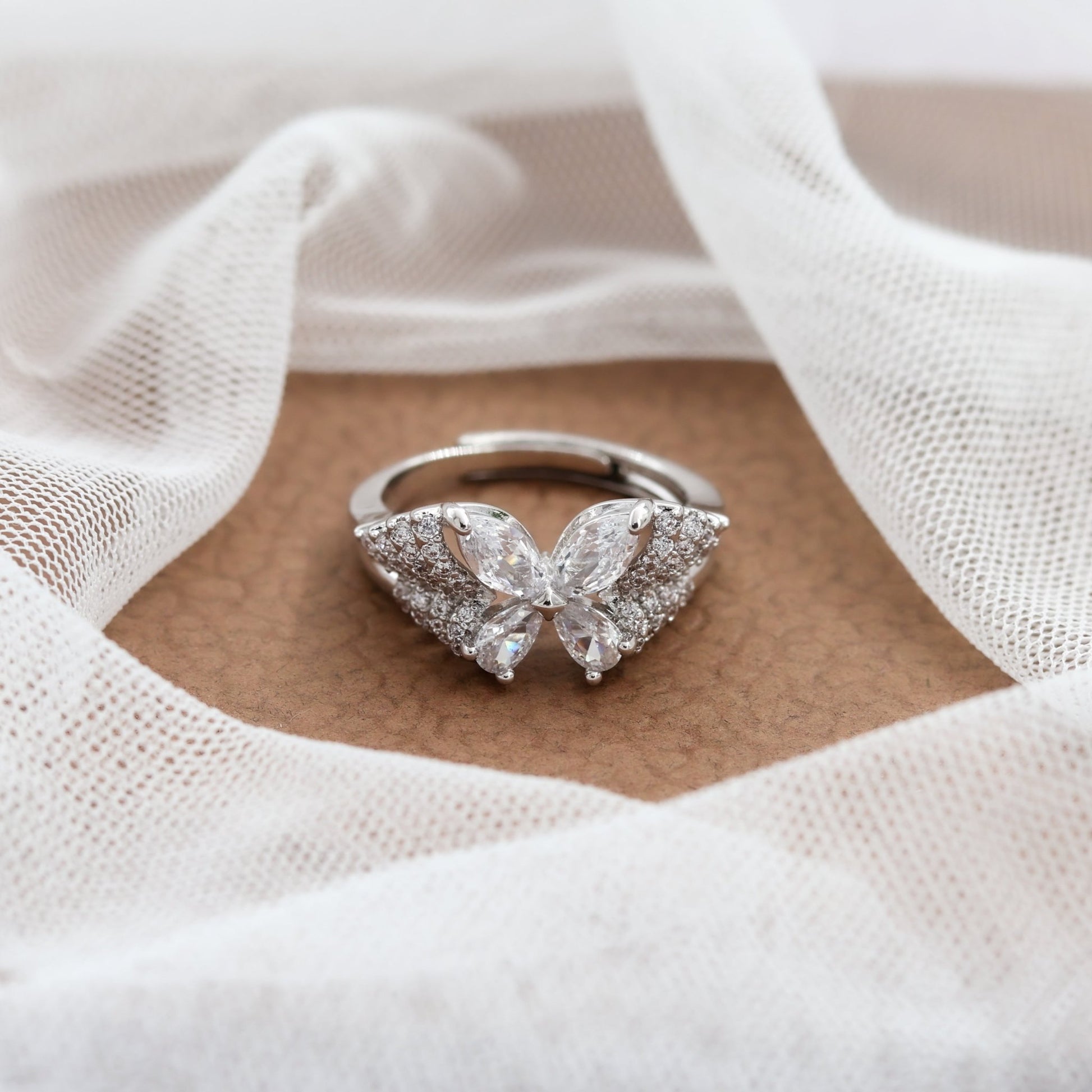 The Day She Found Her Wings | Luxury Adjustable Statement Ring by Kohizen
