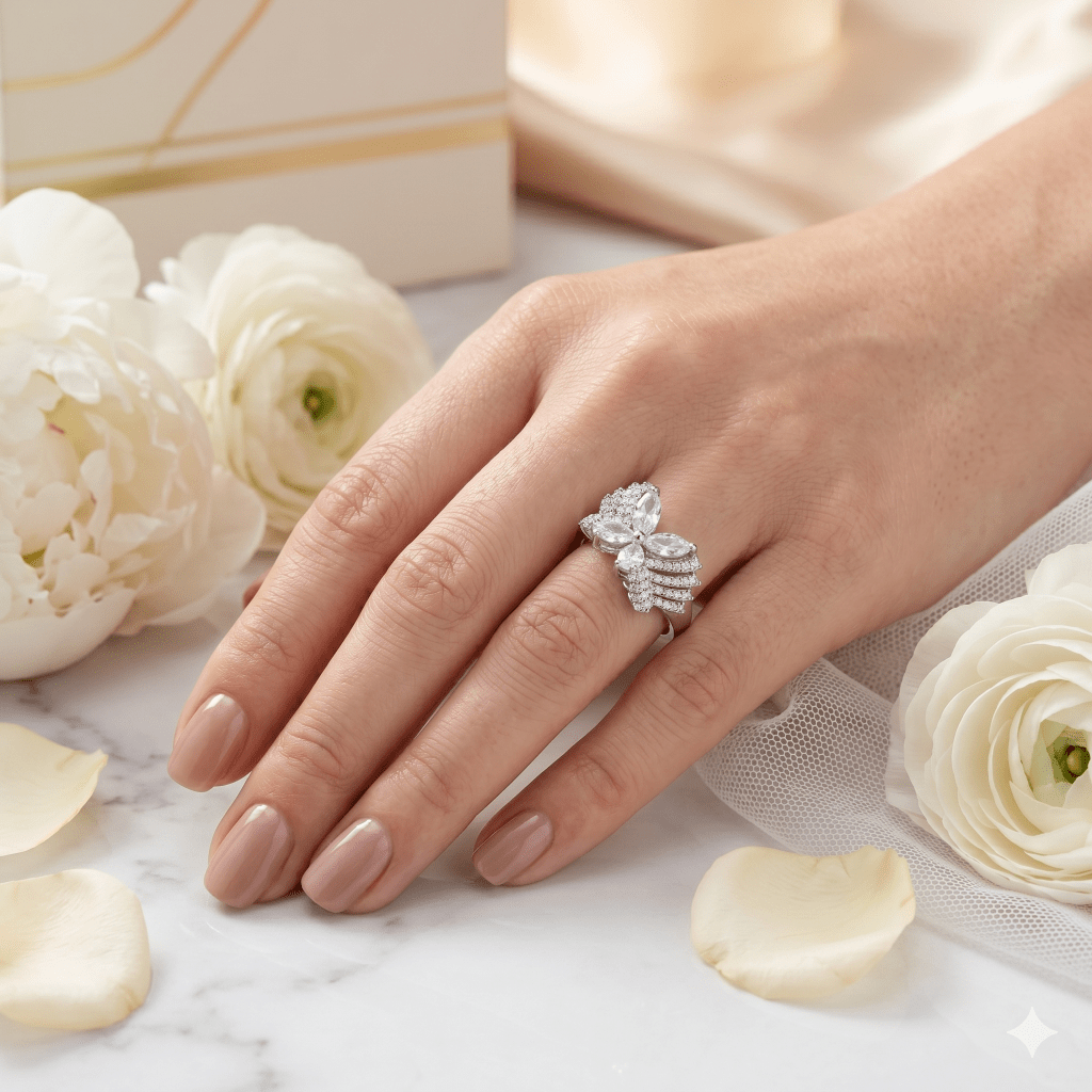 The Day She Found Her Wings | Luxury Adjustable Statement Ring by Kohizen