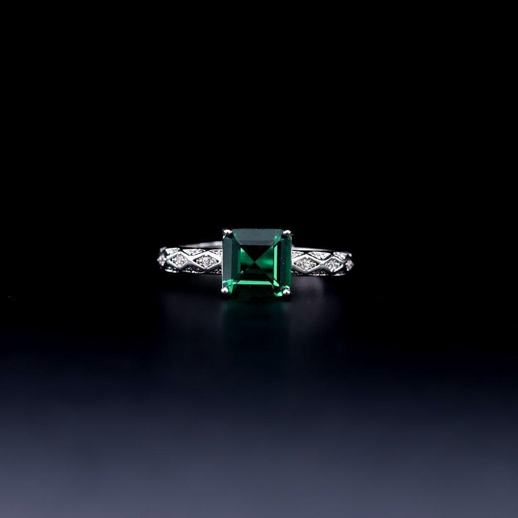 The Emerald of Edinburgh | Luxury Adjustable Statement Ring by Kohizen