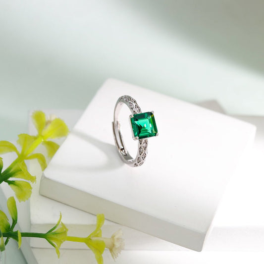 The Emerald of Edinburgh | Luxury Adjustable Statement Ring by Kohizen