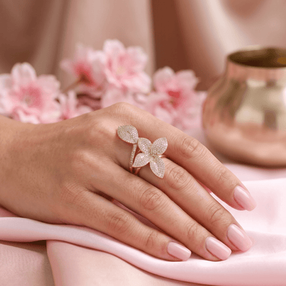 The Flower That Traveled To Find You | Luxury Adjustable Statement Ring by Kohizen