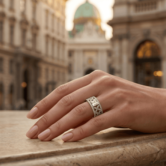 The Lace of Vienna | Luxury Adjustable Statement Ring by Kohizen