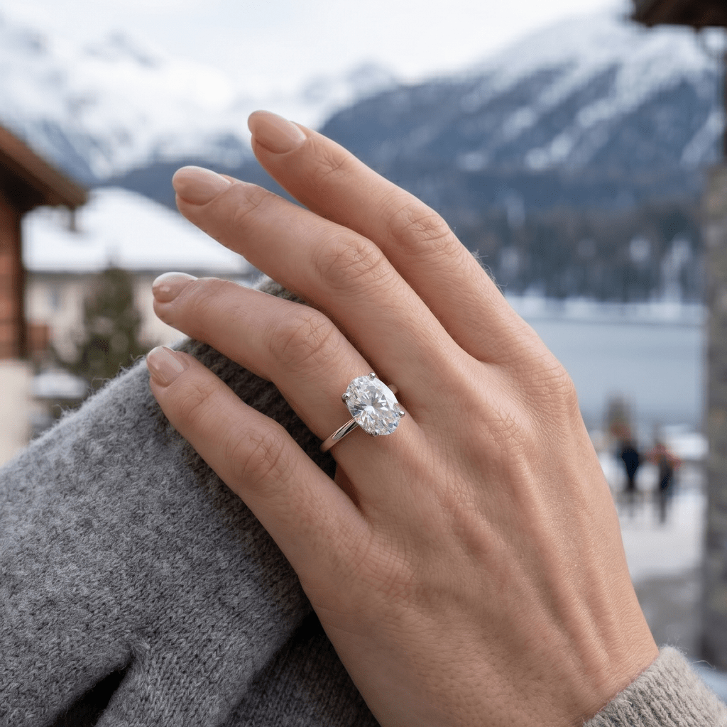 The Light of St. Moritz | Luxury Adjustable Statement Ring by Kohizen