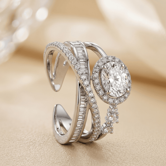 The Meeting Point Of Destiny | Luxury Adjustable Statement Ring by Kohizen