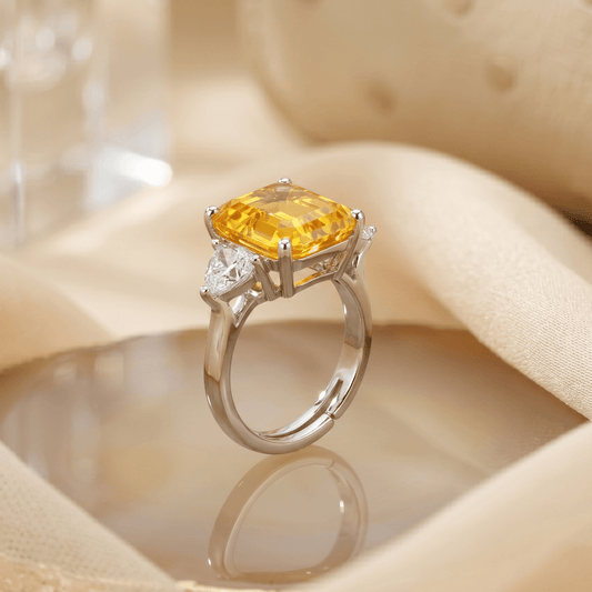 The Sunrise That Never Faded | Luxury Adjustable Statement Ring by Kohizen