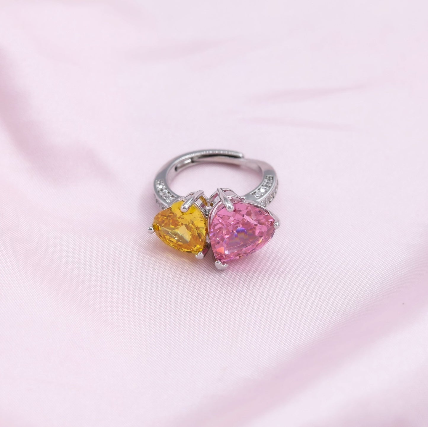 When Two Seasons Fell In Love | Luxury Adjustable Statement Ring by Kohizen
