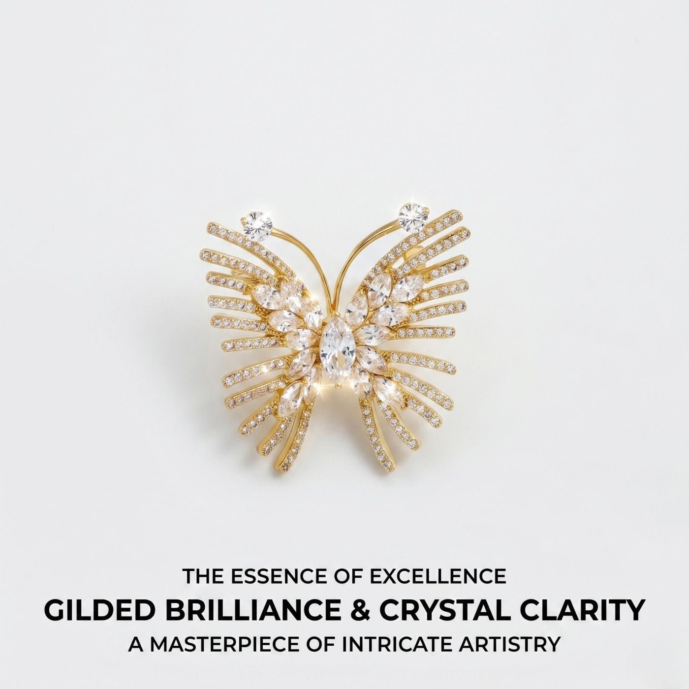 Wings of Radiance Brooch | Luxury Animal Brooch by Kohizen
