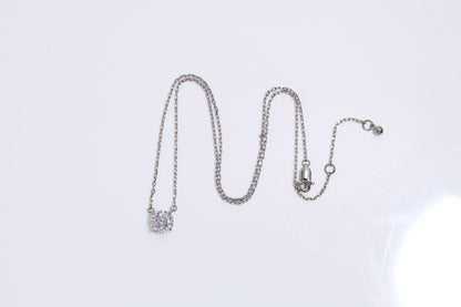 Zirconia Solitaire Rose Cut Pendant Necklace | Luxury Necklace by Kohizen